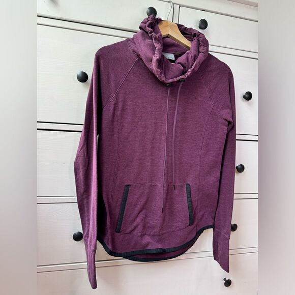 Athleta Women’s Sentry Terry Hoodie Women’s XS Purple Pullover Long Sleeve - Picture 6 of 15